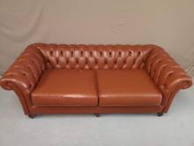 a vendre canape chesterfield cuir marron à Paris