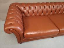 vends canape chesterfield cuir marron à Paris