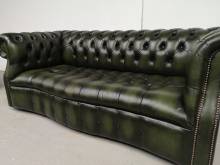 vends canapé chesterfield cuir vert pas cher vintage à Strasbourg