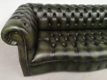 acheter en ligne canapé chesterfield cuir vert bon état et confortable à Strasbourg